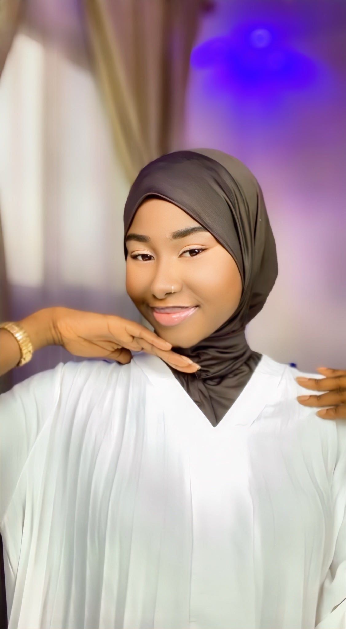 Hijab Cagoule avec bouton