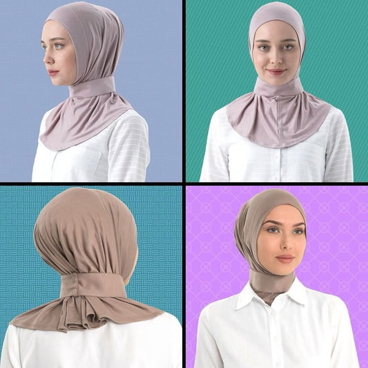 Hijab Cagoule avec bouton
