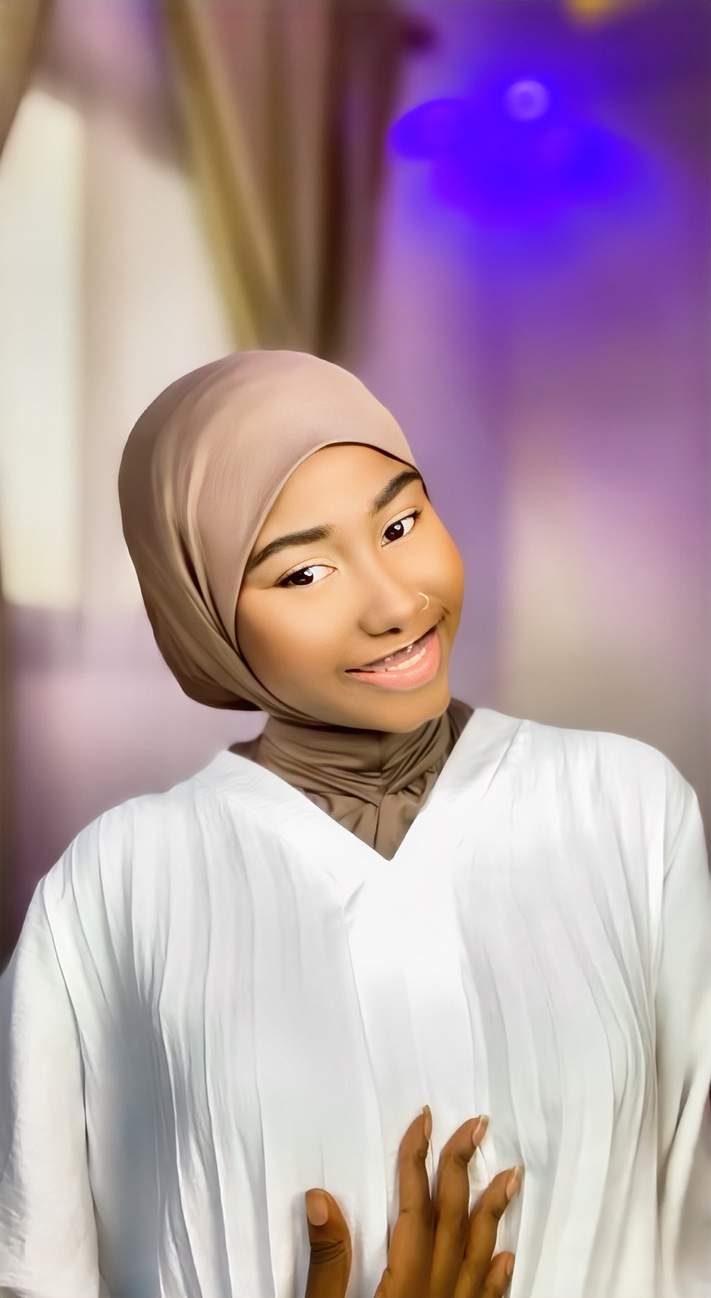 Hijab Cagoule avec bouton