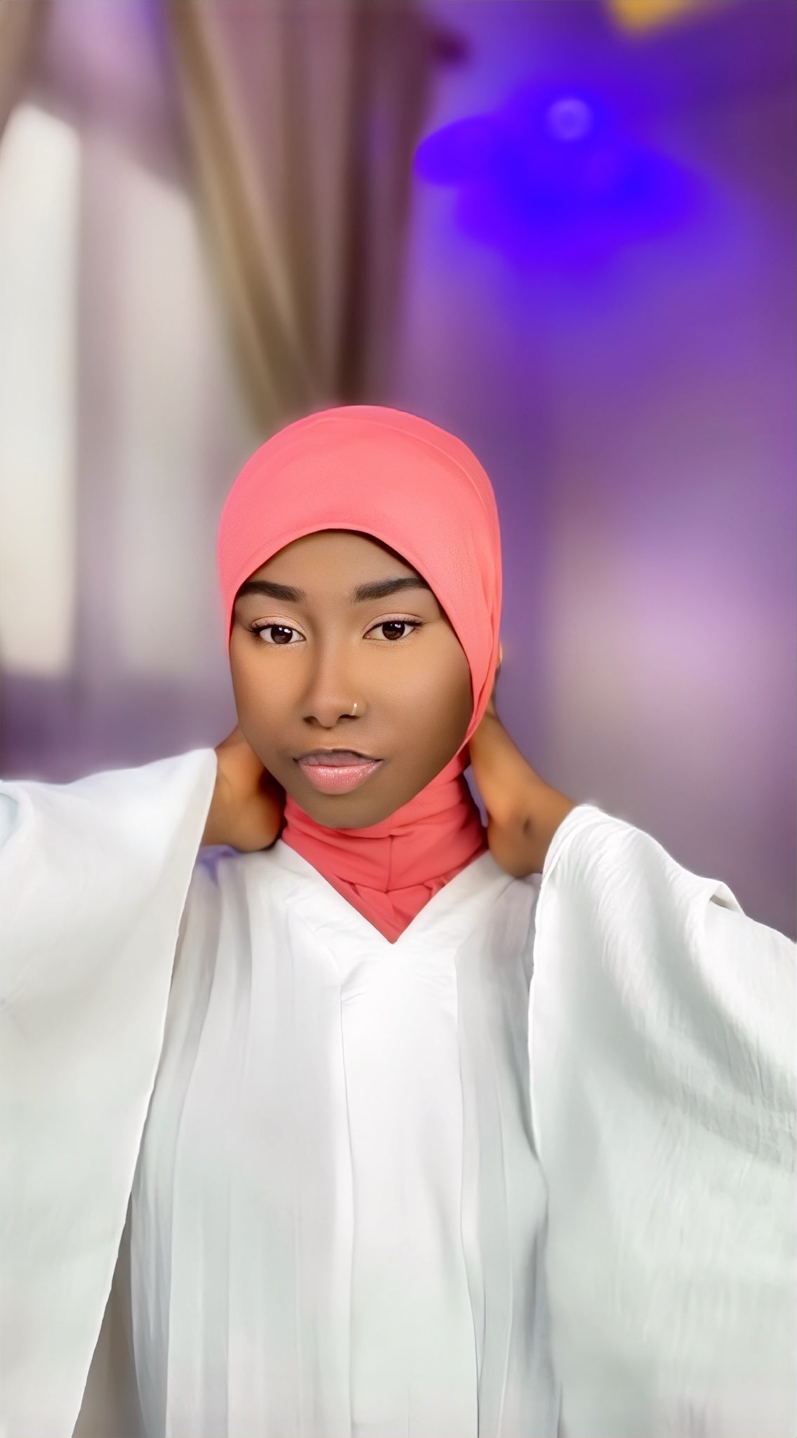 Hijab Cagoule avec bouton