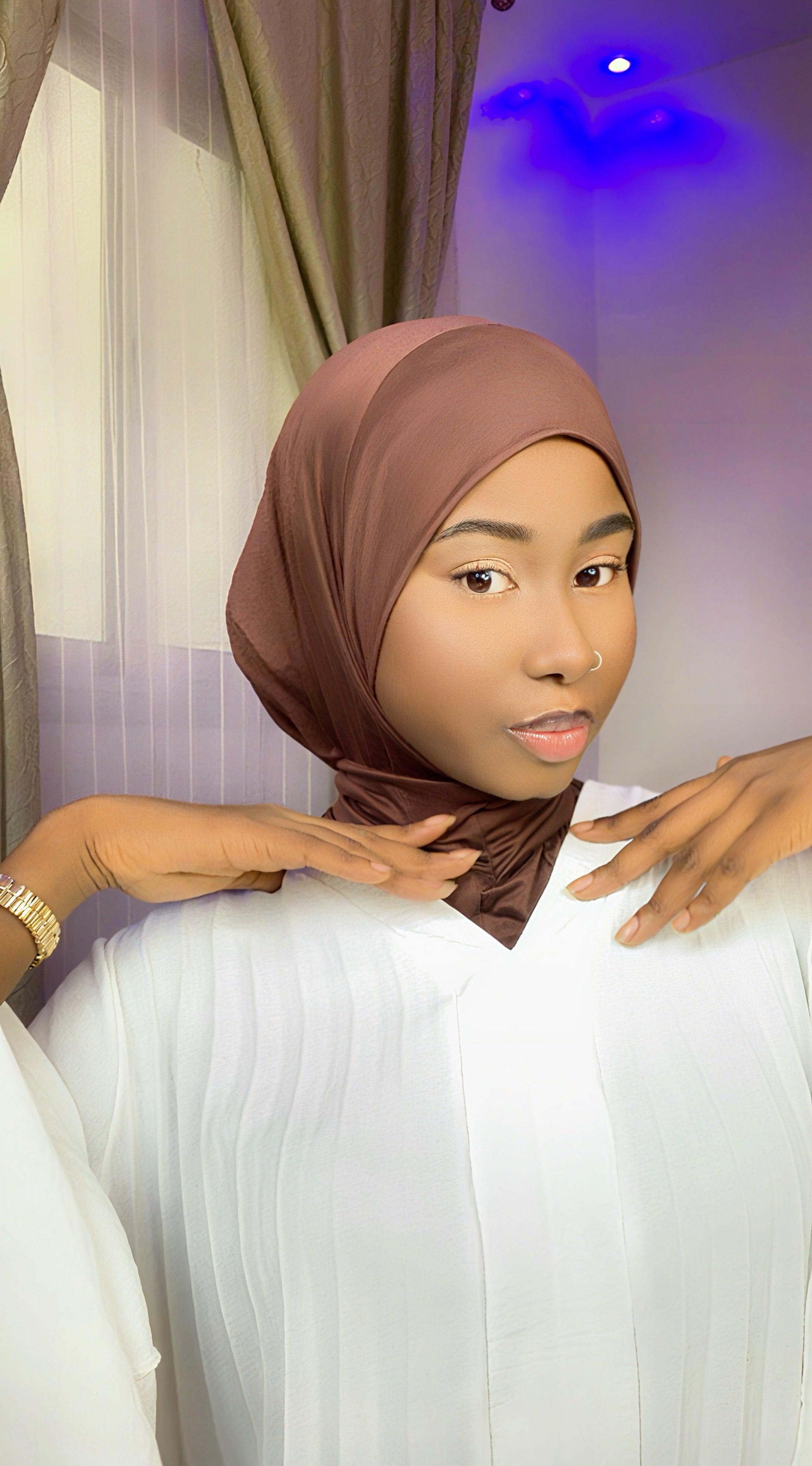 Hijab Cagoule avec bouton