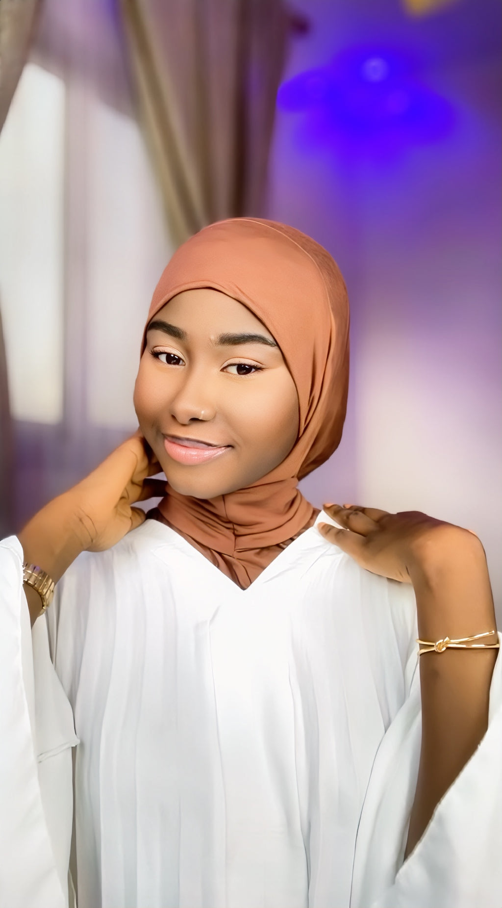 Hijab Cagoule avec bouton