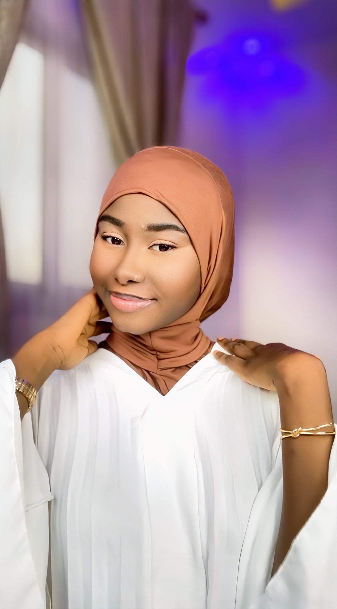 Hijab Cagoule avec bouton