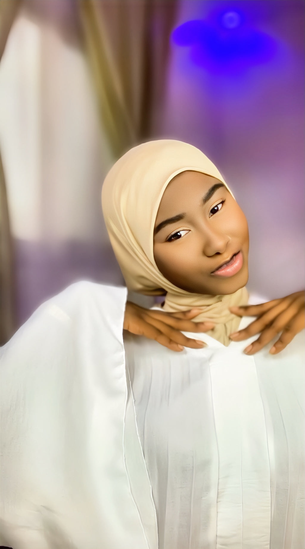 Hijab Cagoule avec bouton