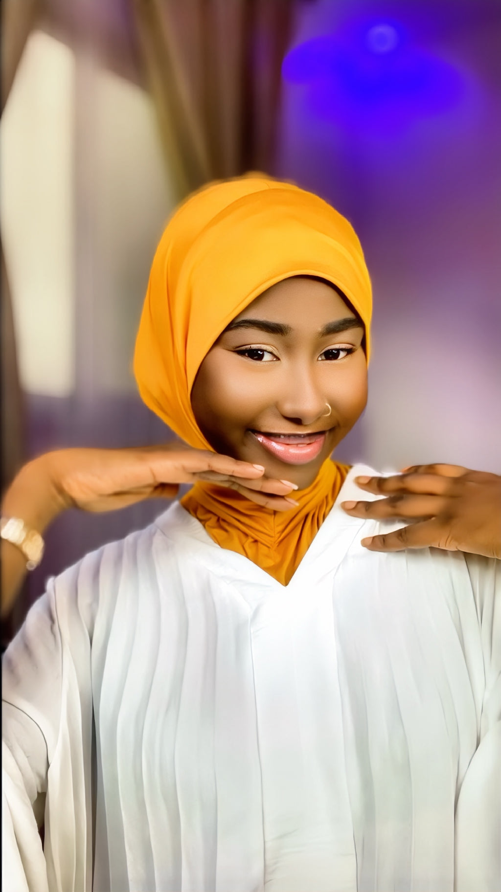 Hijab Cagoule avec bouton