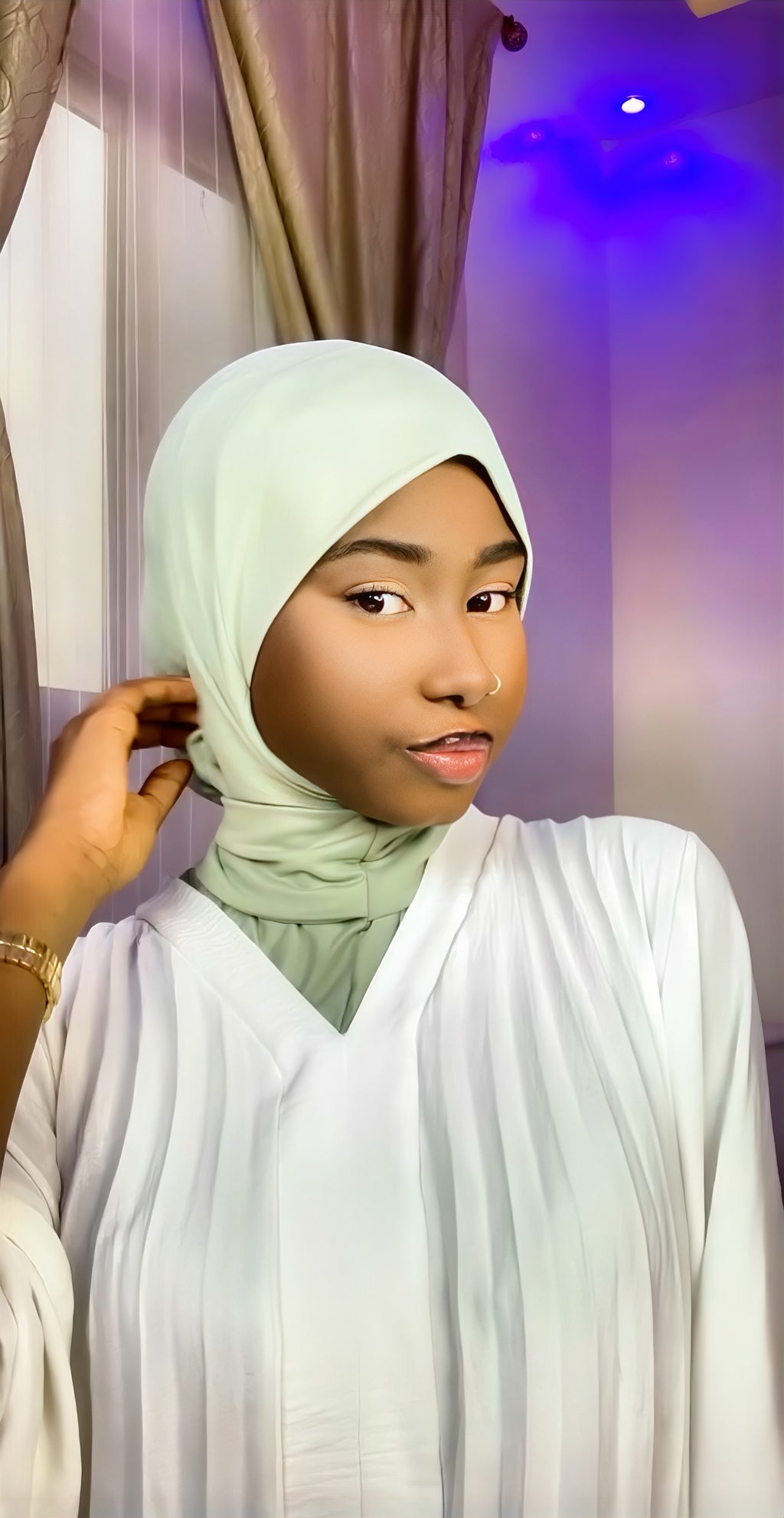 Hijab Cagoule avec bouton