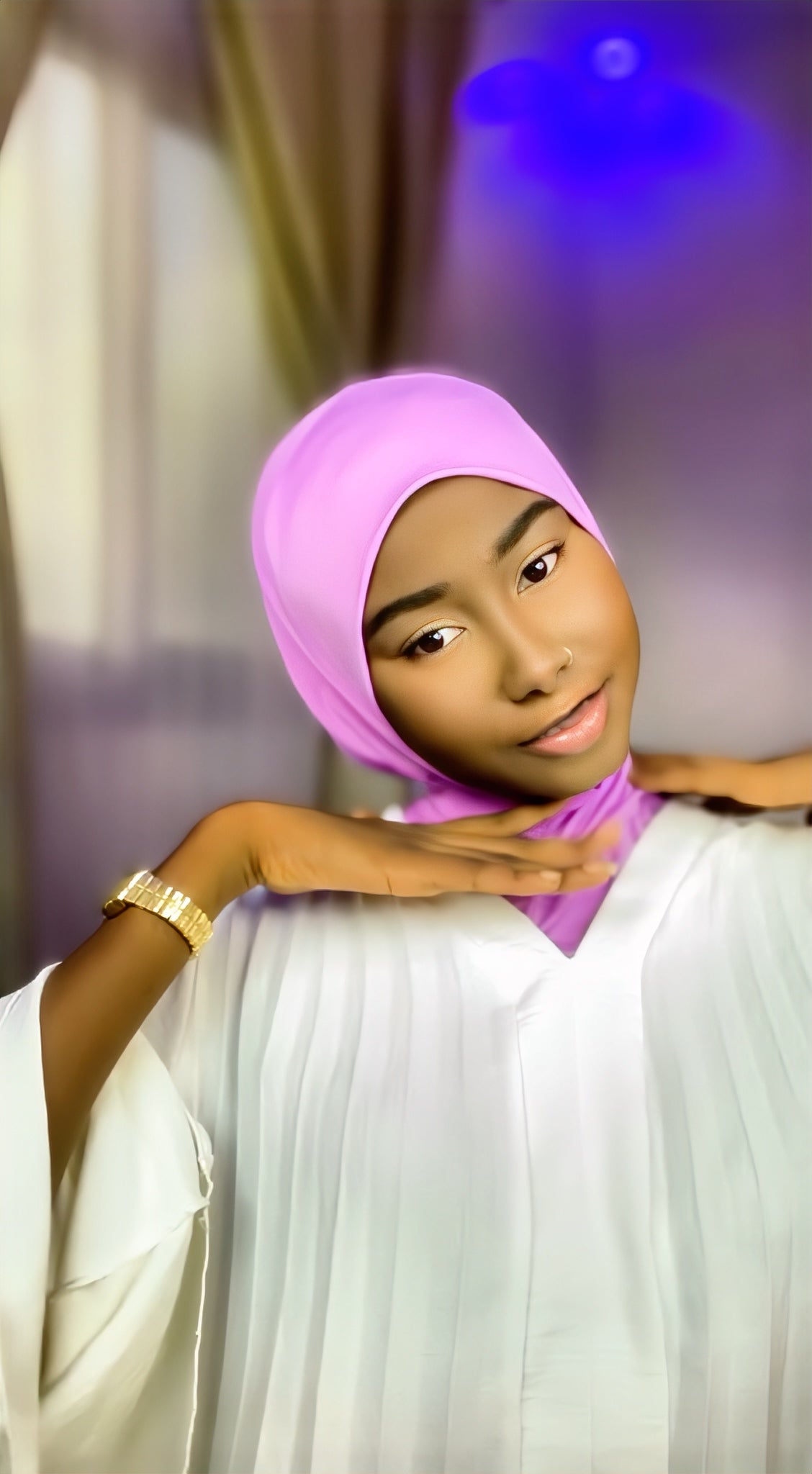 Hijab Cagoule avec bouton