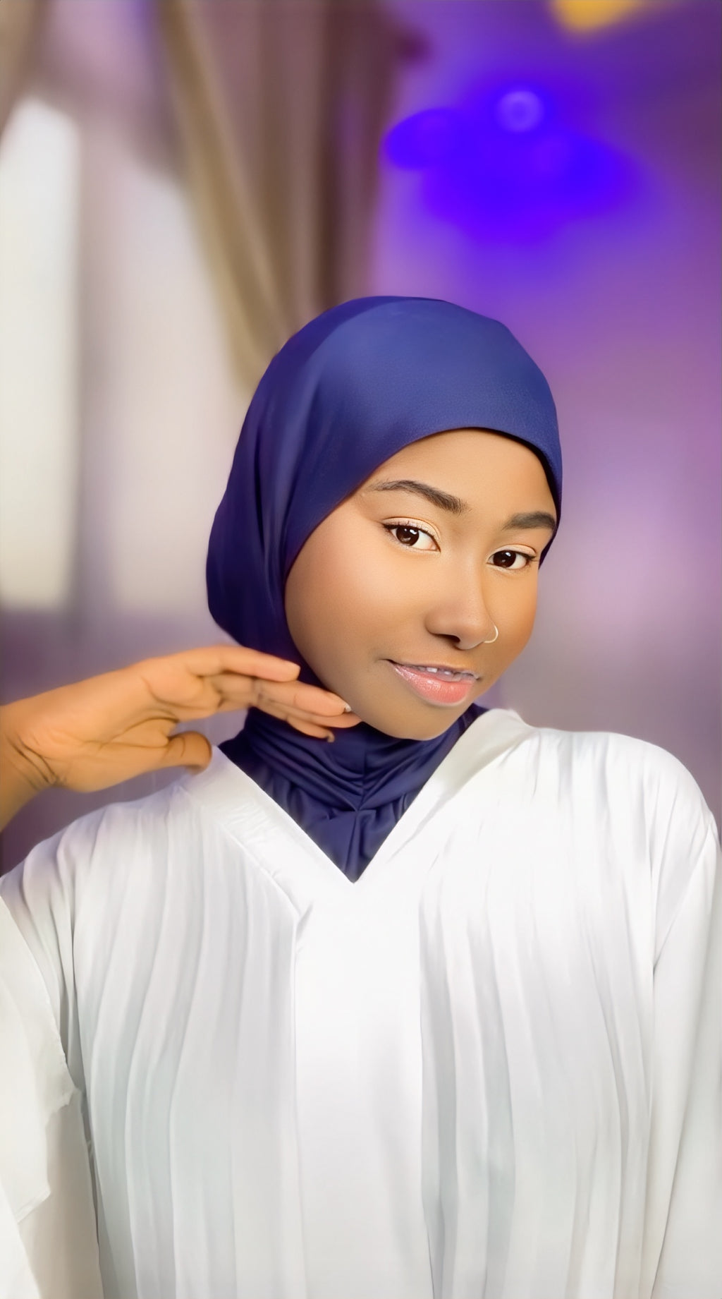 Hijab Cagoule avec bouton