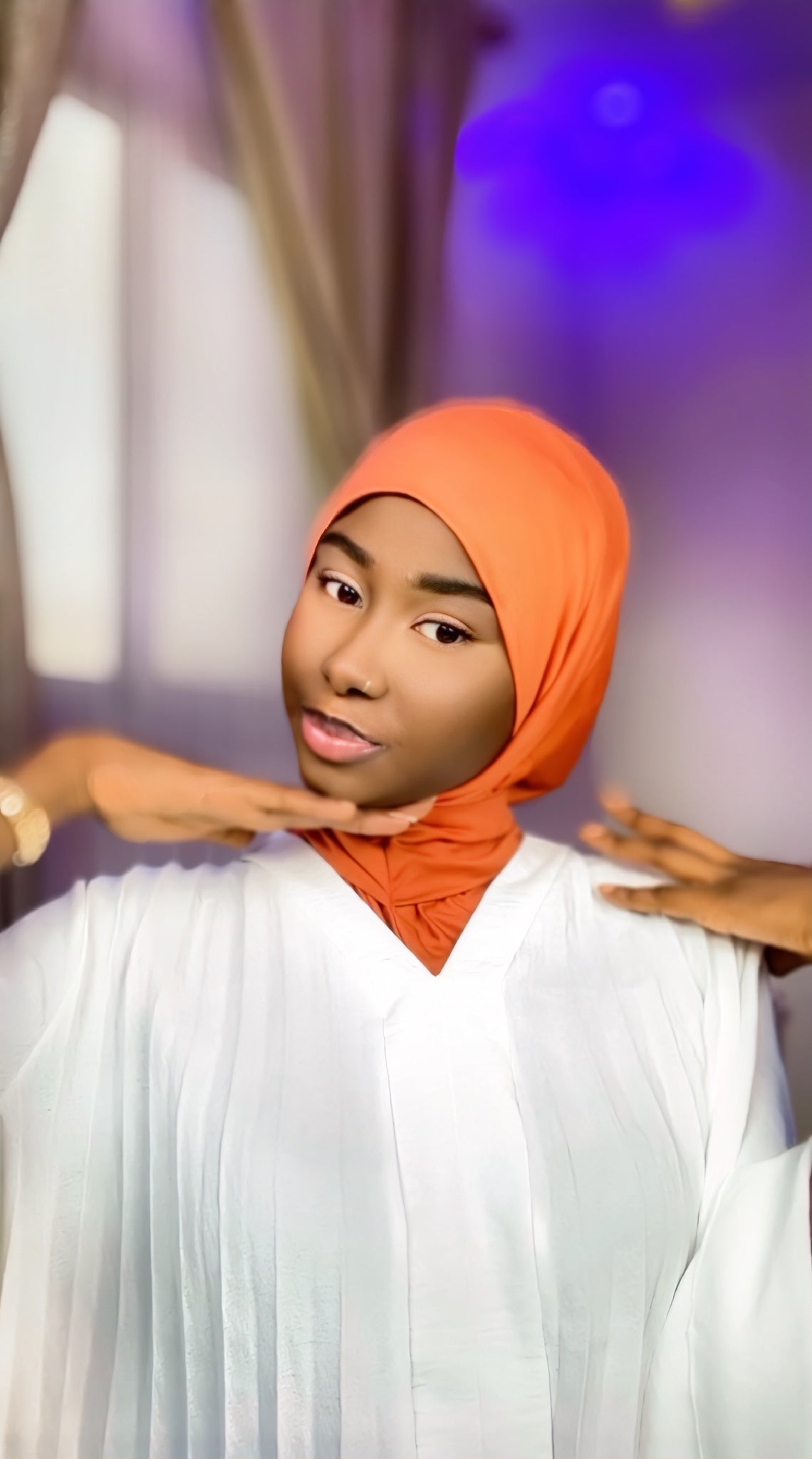 Hijab Cagoule avec bouton