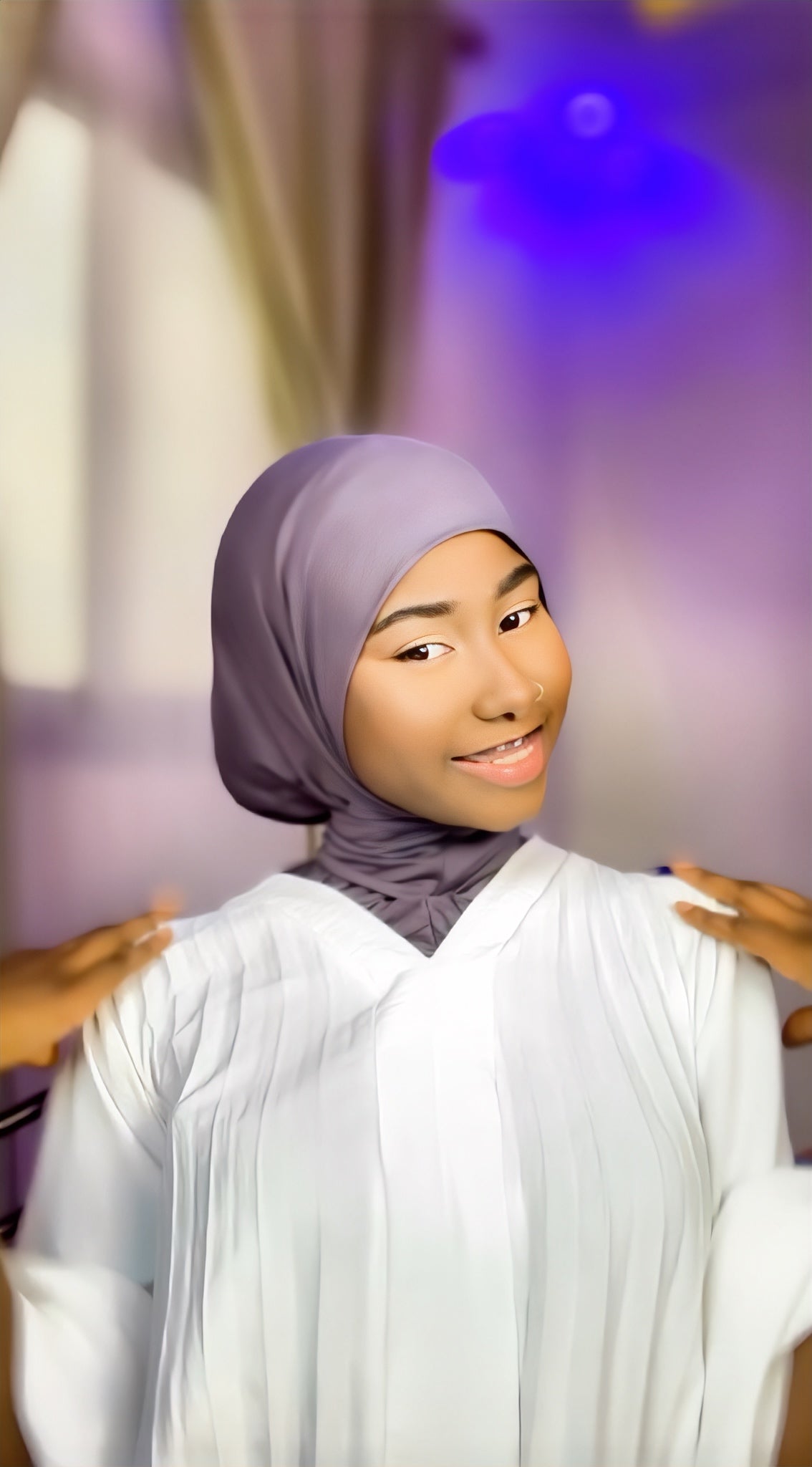 Hijab Cagoule avec bouton